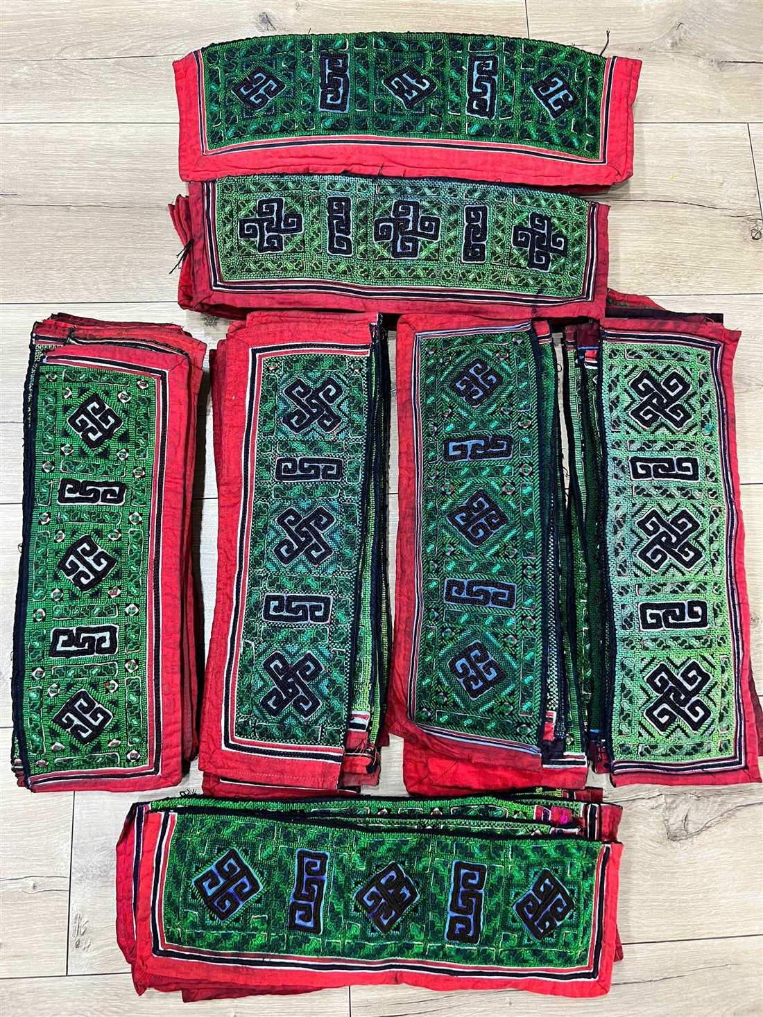 Hand-embroidered Hmong patterns