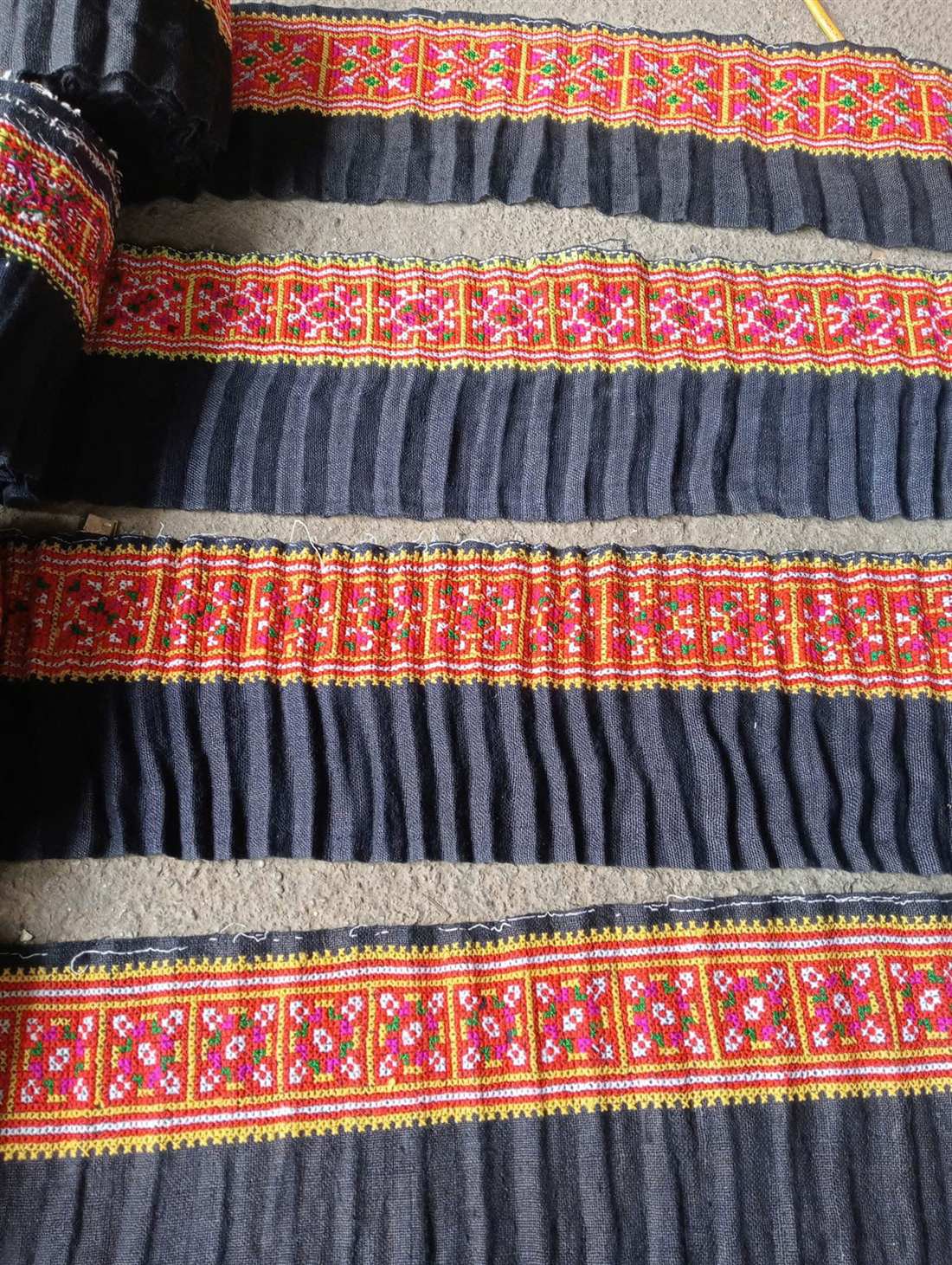 Detail of a finished Hmong pleated skirt